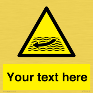 Custom Warning strong river flows